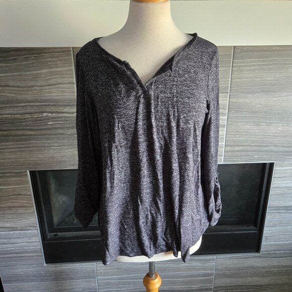Reitmans Charcoal Heathered Long Sleeve Tunic – Size XL - Picture 1 of 3